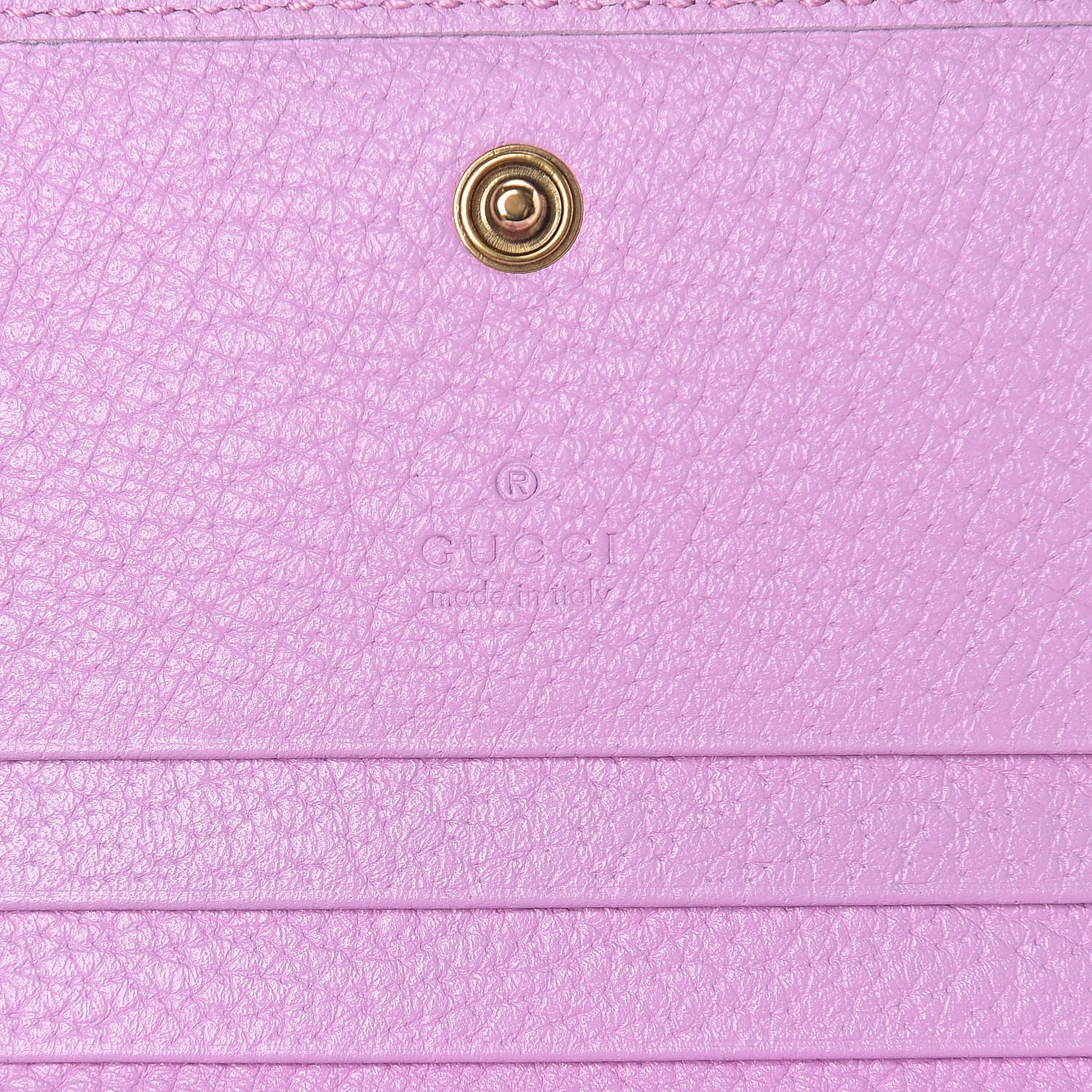 Gucci Calfskin Crystal Double G Card Case Wallet Malva 6 of 8