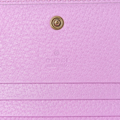 Gucci Calfskin Crystal Double G Card Case Wallet Malva 6 of 8