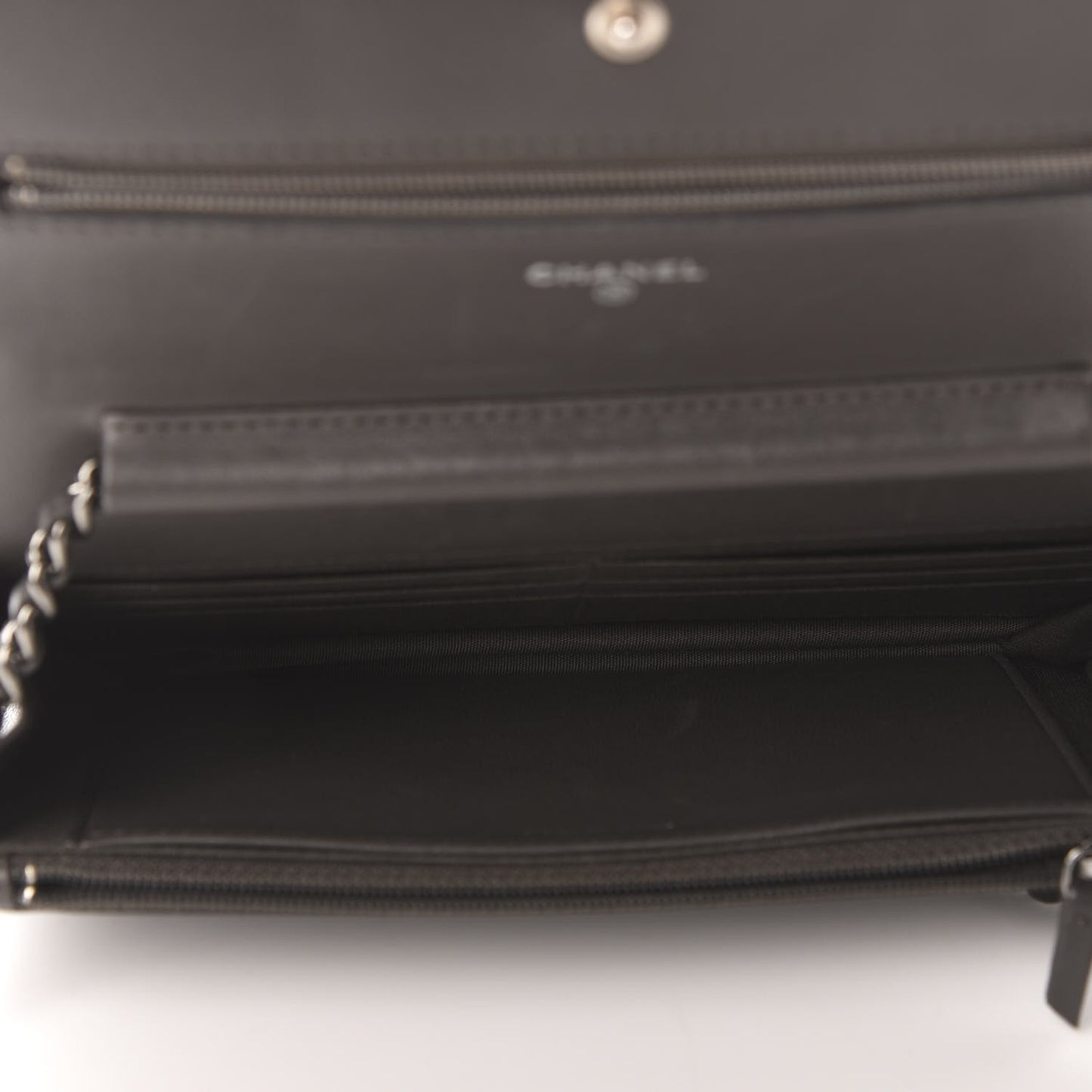 Lambskin Quilted Boy Wallet On Chain WOC Grey
