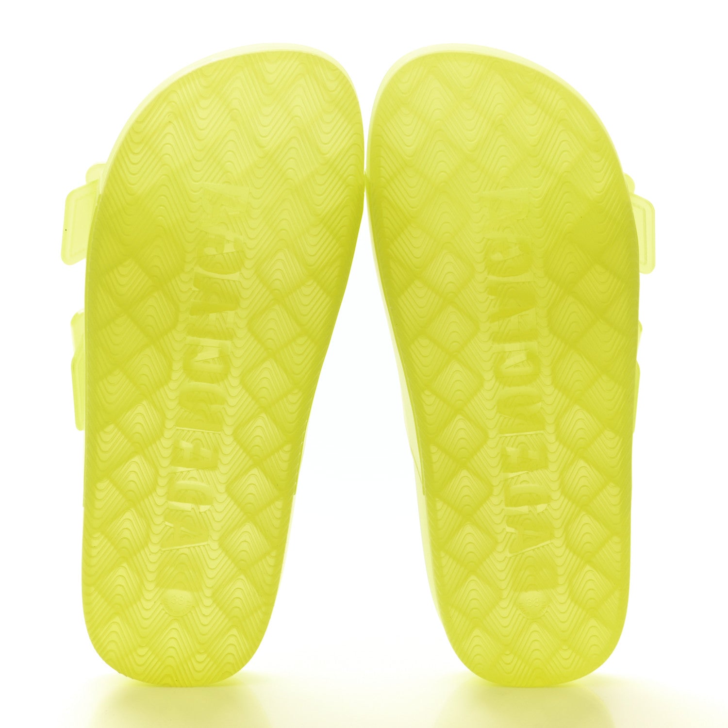 Balenciaga Technical Polyurethane Mallorca Slide Sandals 38 Fluo Yellow 6 of 6