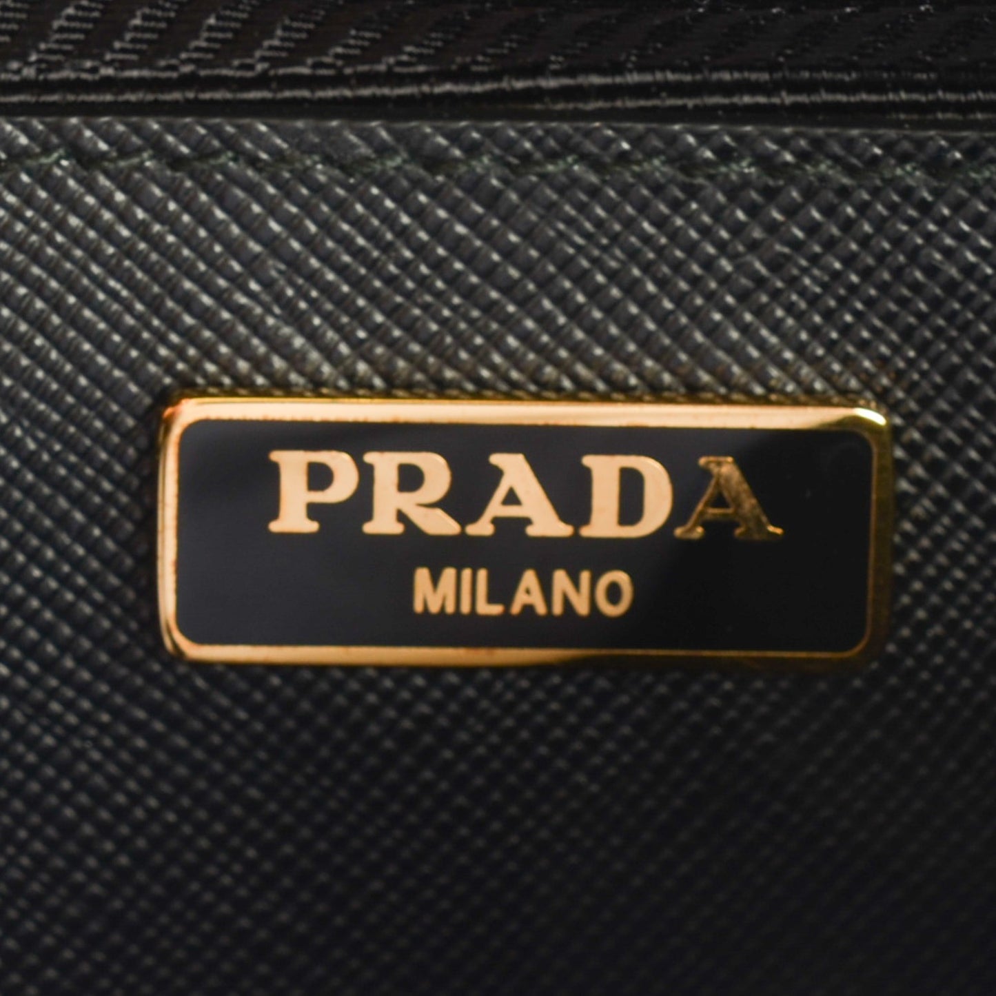 Saffiano Lux Mini Galleria Double Zip Tote Black