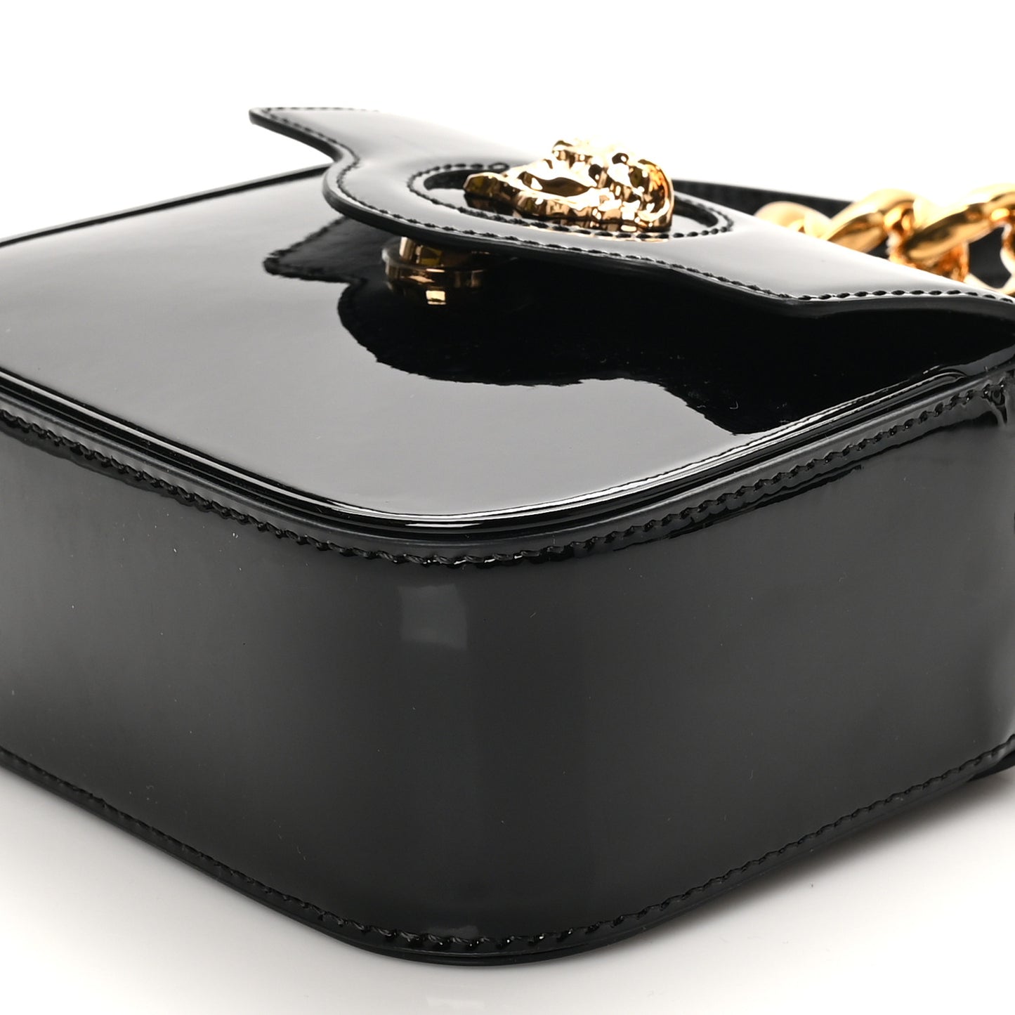 Patent Mini La Medusa Bag Black