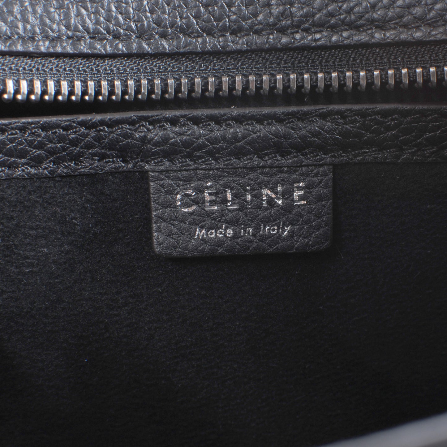 Drummed Leather Nano Luggage Black