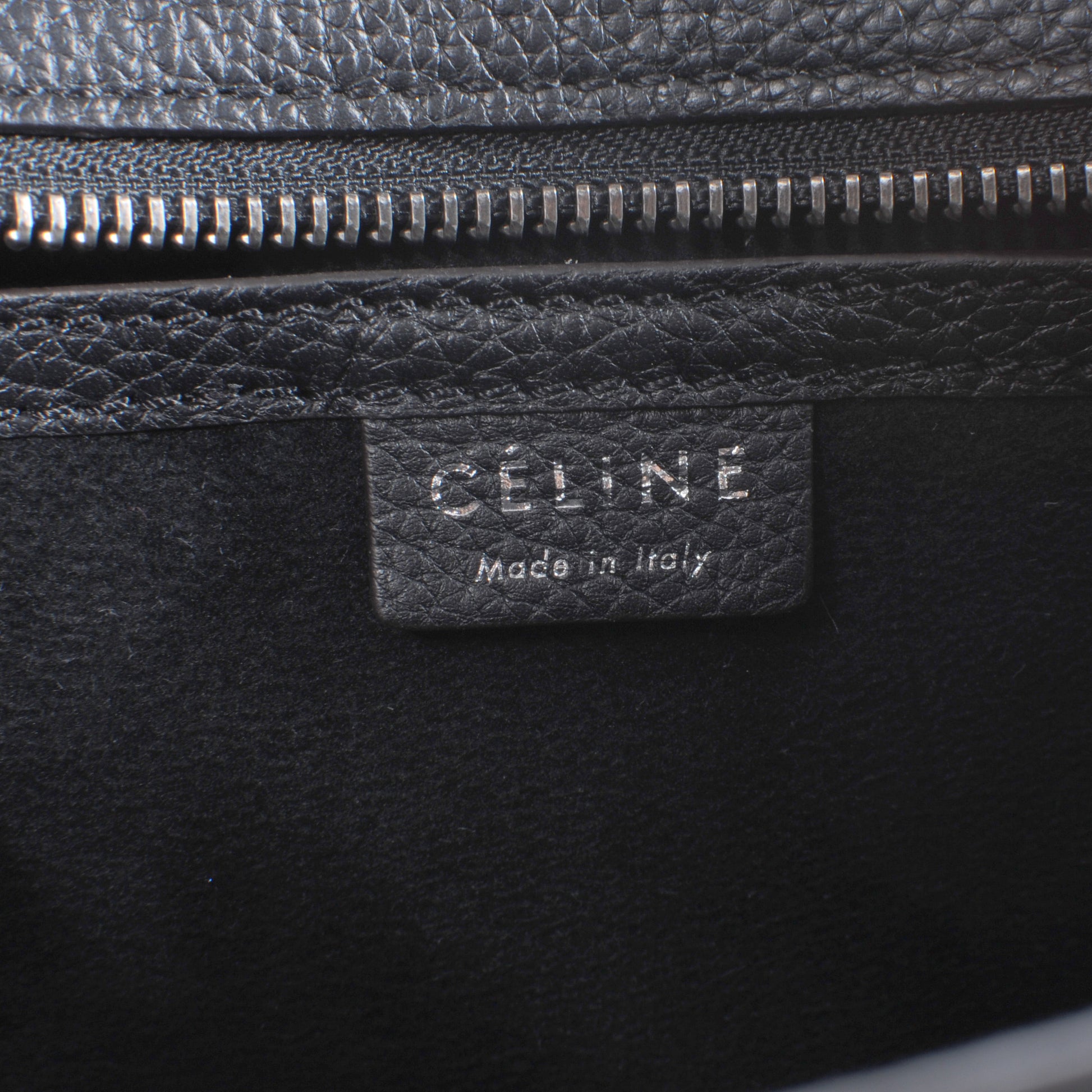 Celine Drummed Leather Nano Luggage Black 6 of 8