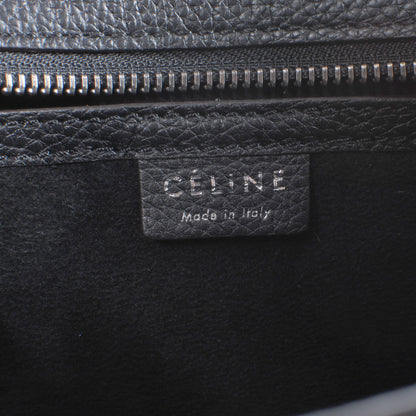 Celine Drummed Leather Nano Luggage Black 6 of 8