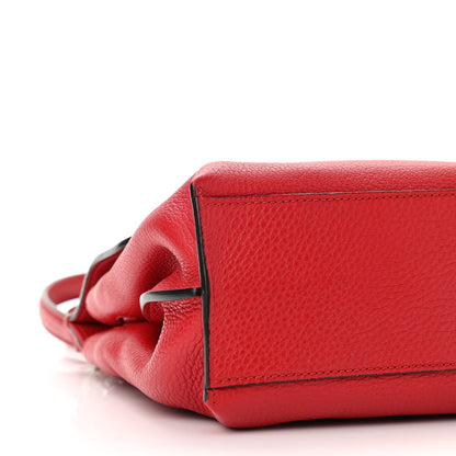 Gucci Cellarius Calfskin Small Bamboo Daily Top Handle Bag Hibiscus Red 8 of 10
