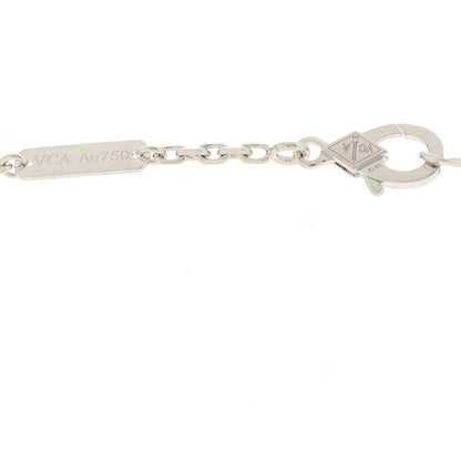 Van Cleef & Arpels 18K White Gold Mother of Pearl Magic Alhambra Pendant Necklace 5 of 6