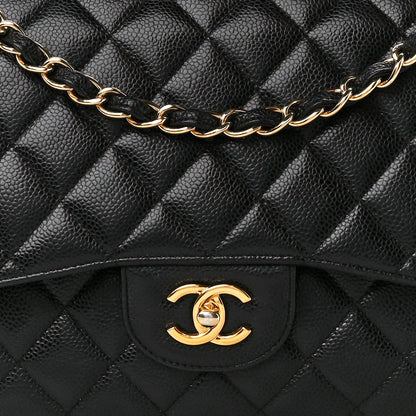 Chanel Caviar Quilted Jumbo Double Flap Black 9 of 11