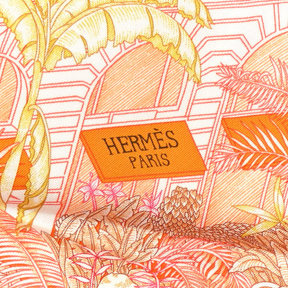 Hermes Silk Faubourg Tropical Scarf 90 Orange Mangue Rose 2 of 5