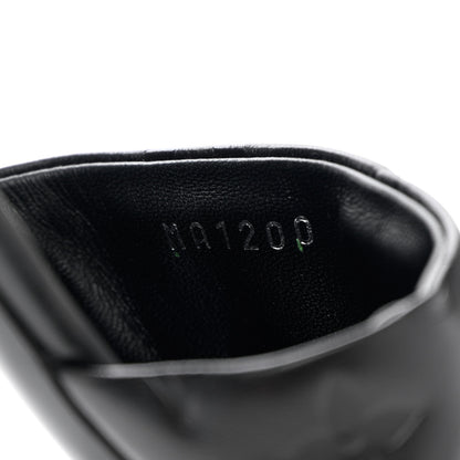 Louis Vuitton Lambskin Embossed Monogram Revival Flat Mules 39 Black 6 of 9