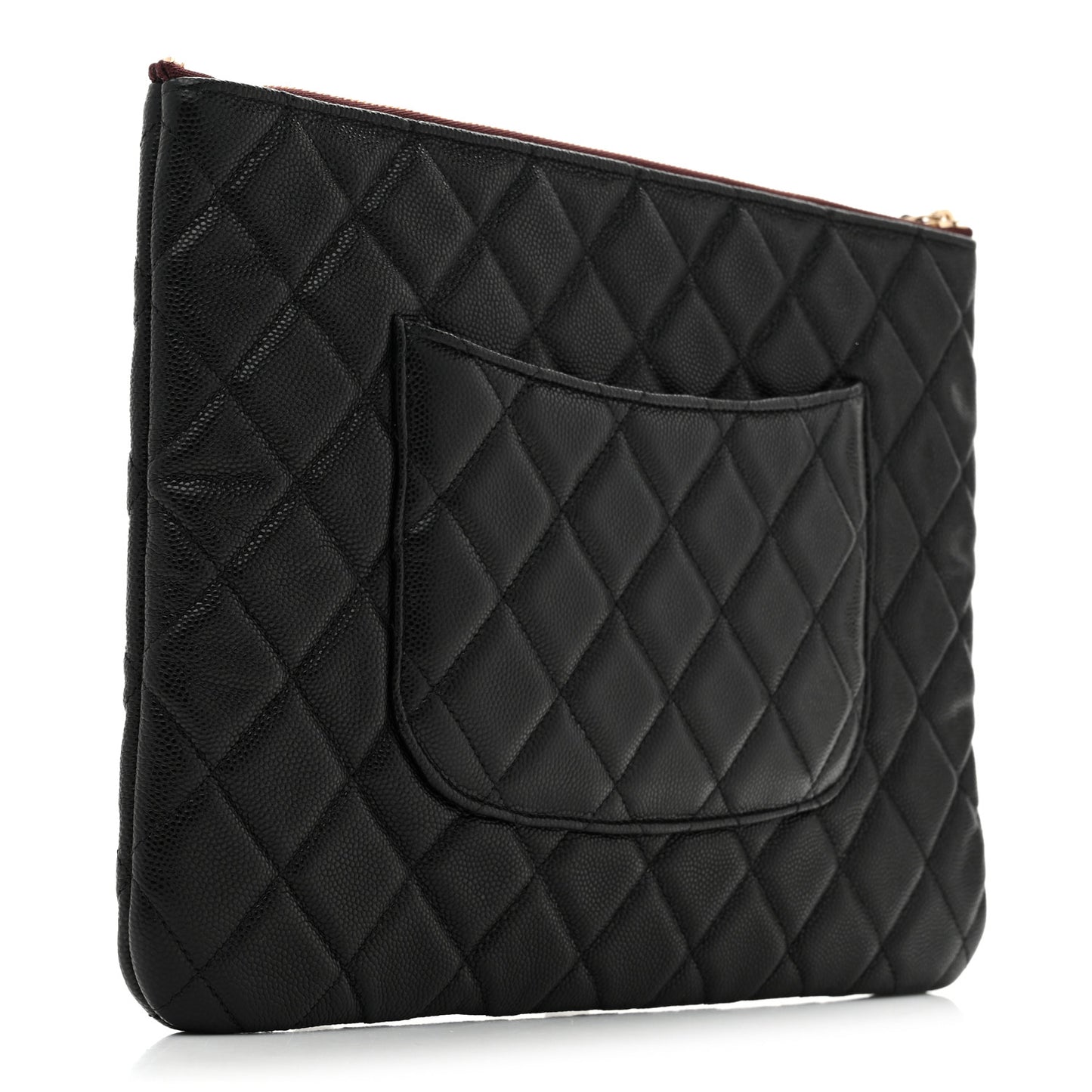 Caviar Quilted Medium Cosmetic Case Black
