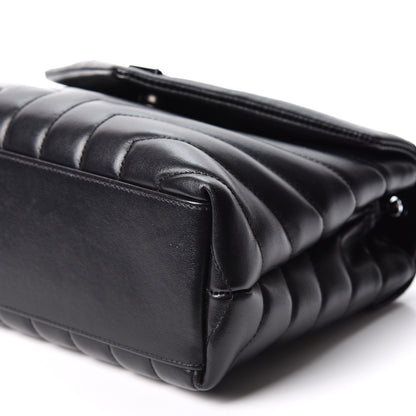 Saint Laurent Calfskin Y Quilted Monogram Small Loulou Chain Satchel Black 10 of 10