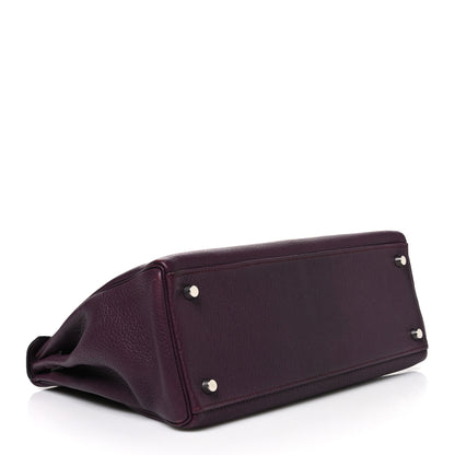 Hermes Chevre de Coromandel Kelly Retourne 32 Quetsche 4 of 11