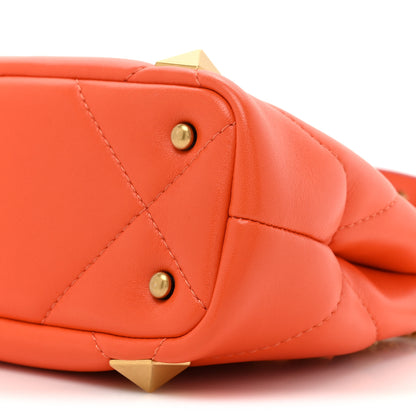 Valentino Garavani Nappa Small Roman Stud The Handle Bag Orange Zest 8 of 9