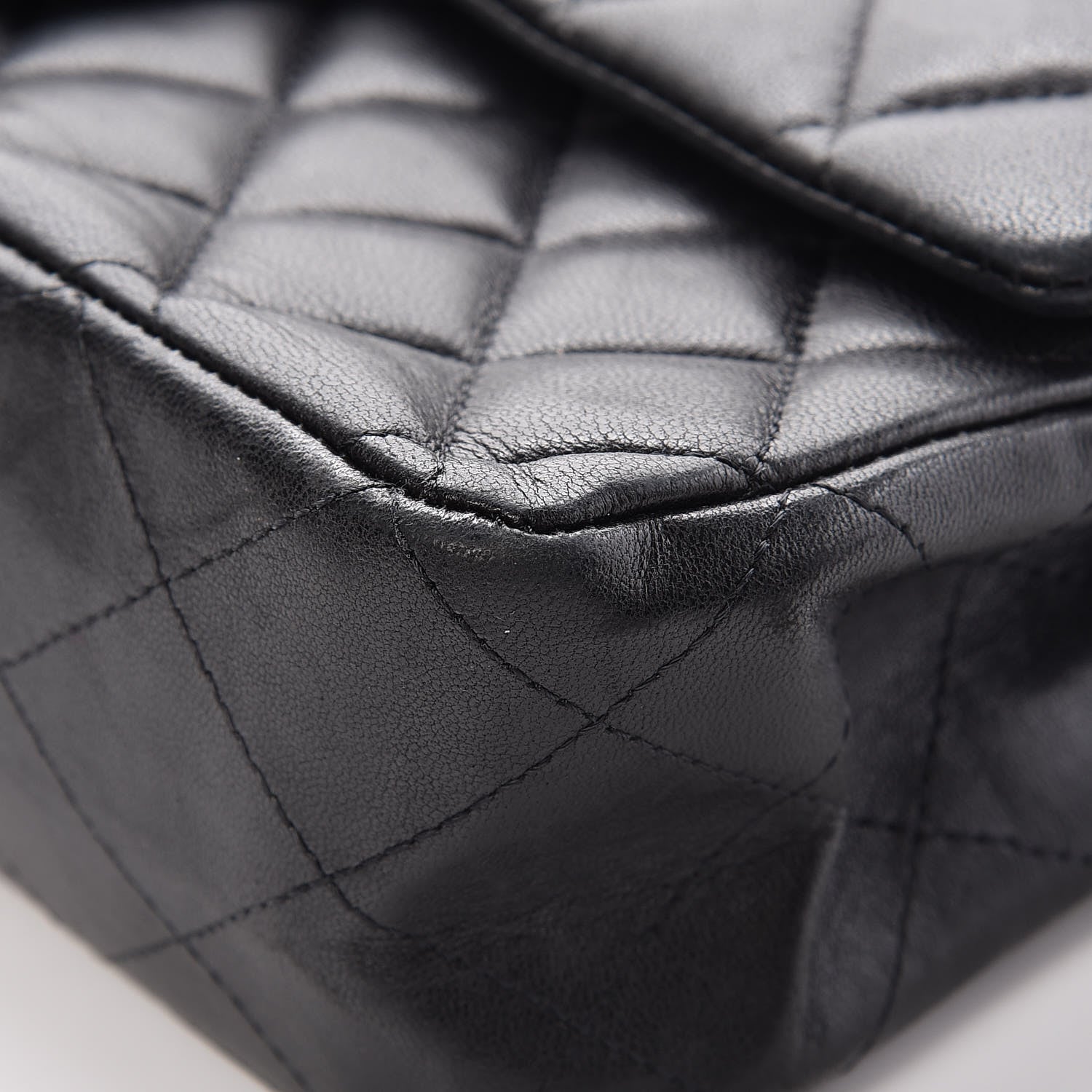 Chanel Lambskin Quilted Medium Double Flap Black 12 of 14
