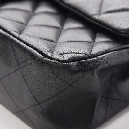 Chanel Lambskin Quilted Medium Double Flap Black 12 of 14