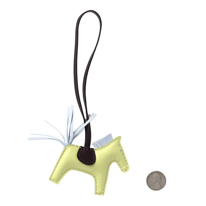 Hermes Milo Lambskin Grigri Rodeo Horse Bag Charm PM Jaune Bourgeon Bleu Brume Rouge Sellier 2 of 4