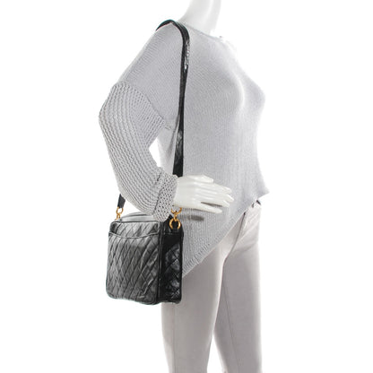 Chanel Lambskin Quilted Camera Case Black 2 of 8