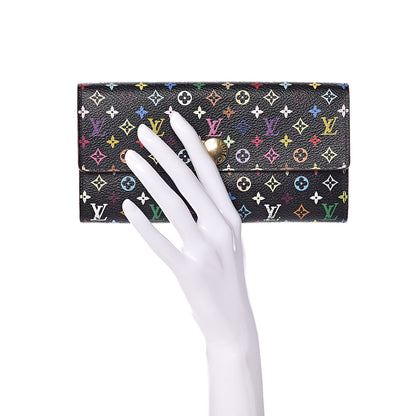 Louis Vuitton Monogram Multicolor Sarah Wallet Black Grenade 2 of 12