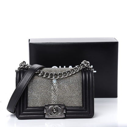 Chanel Galuchat Stingray Small Boy Flap Black 17 of 17