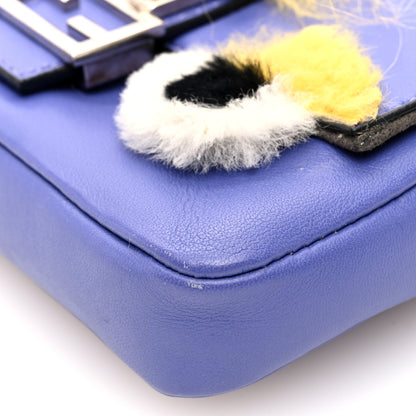 Fendi Nappa Rabbit Fox Fur Micro Buggie Baguette Cassis Giallo Multicolor 10 of 10