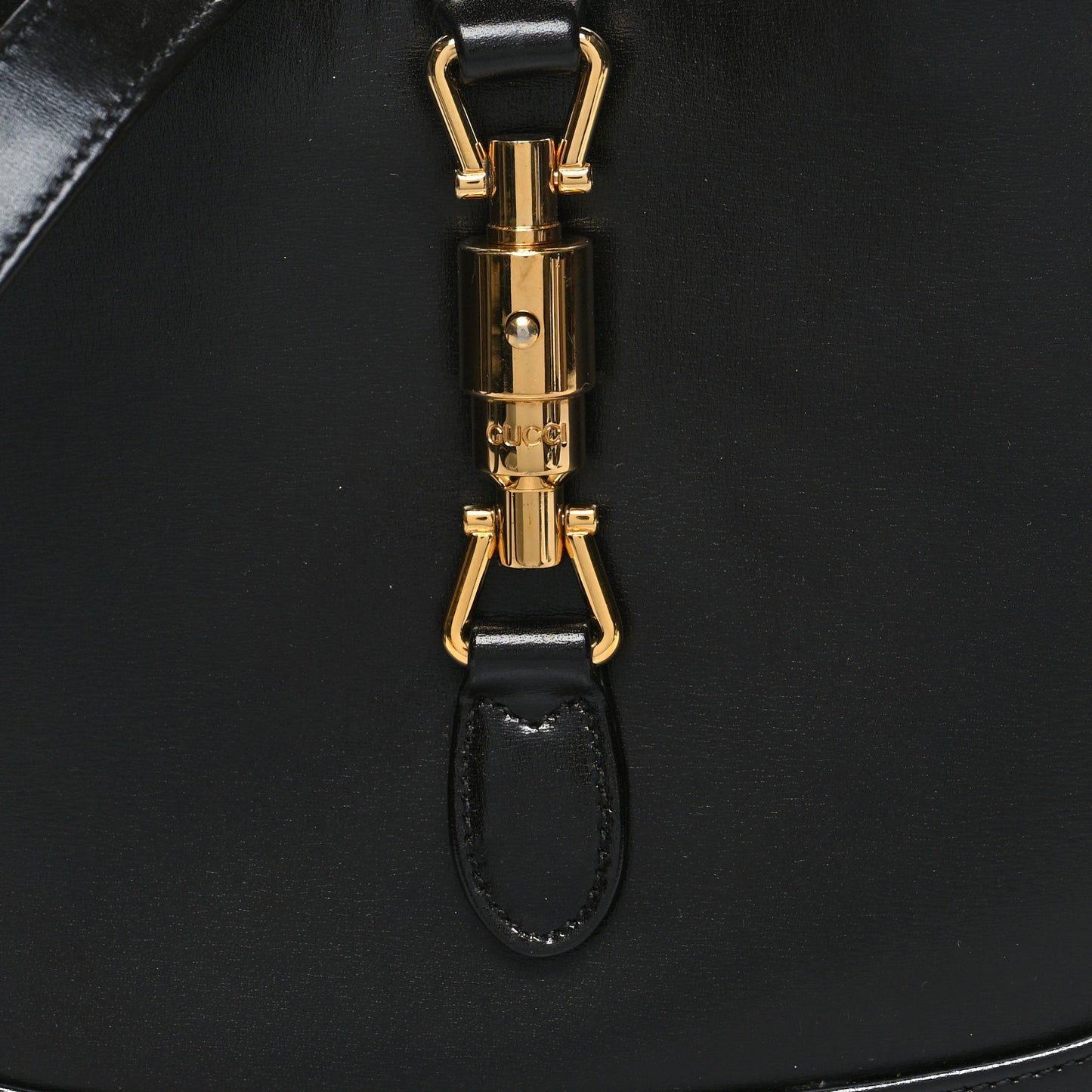 Boarded Dyana Lux Calfskin Small Jackie 1961 Hobo Black