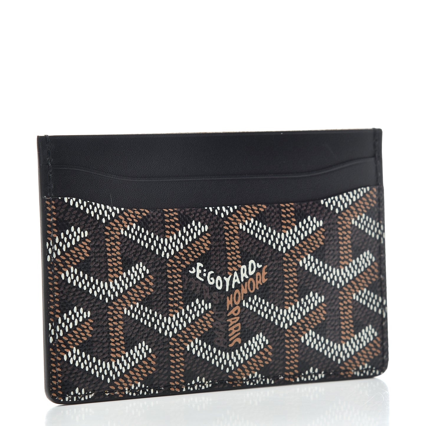 Goyardine Saint Sulpice Card Holder Black