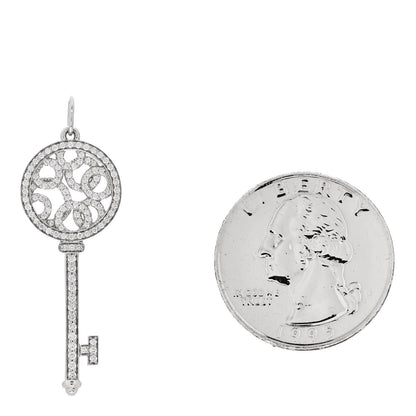 Tiffany Platinum Diamond Small Bubbles Key Pendant 2 of 5