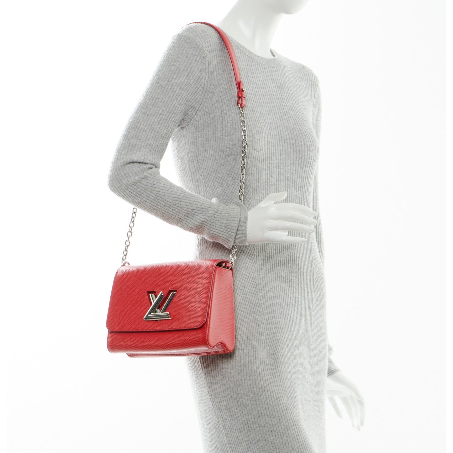 Epi Twist Shoulder Bag MM Coquelicot