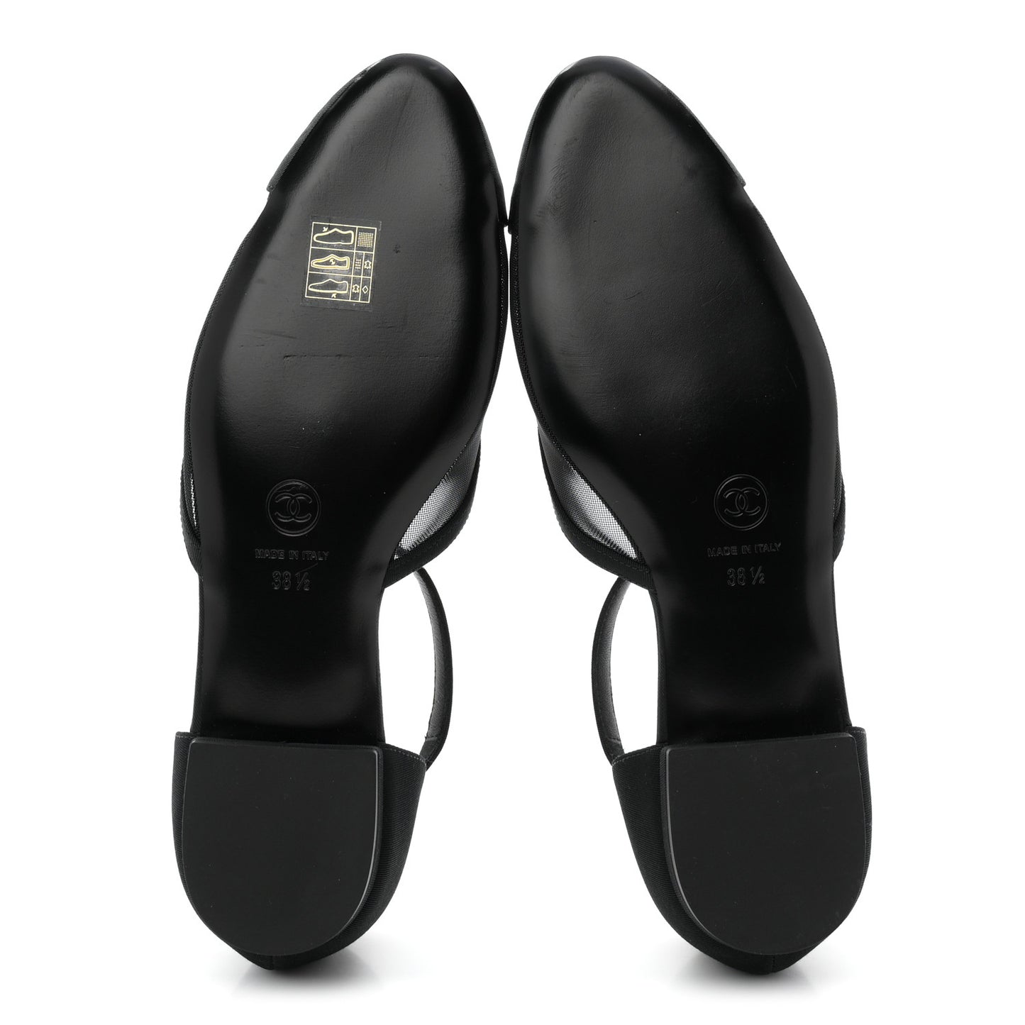 Mesh Grosgrain Cap Toe CC Flats 38.5 Black
