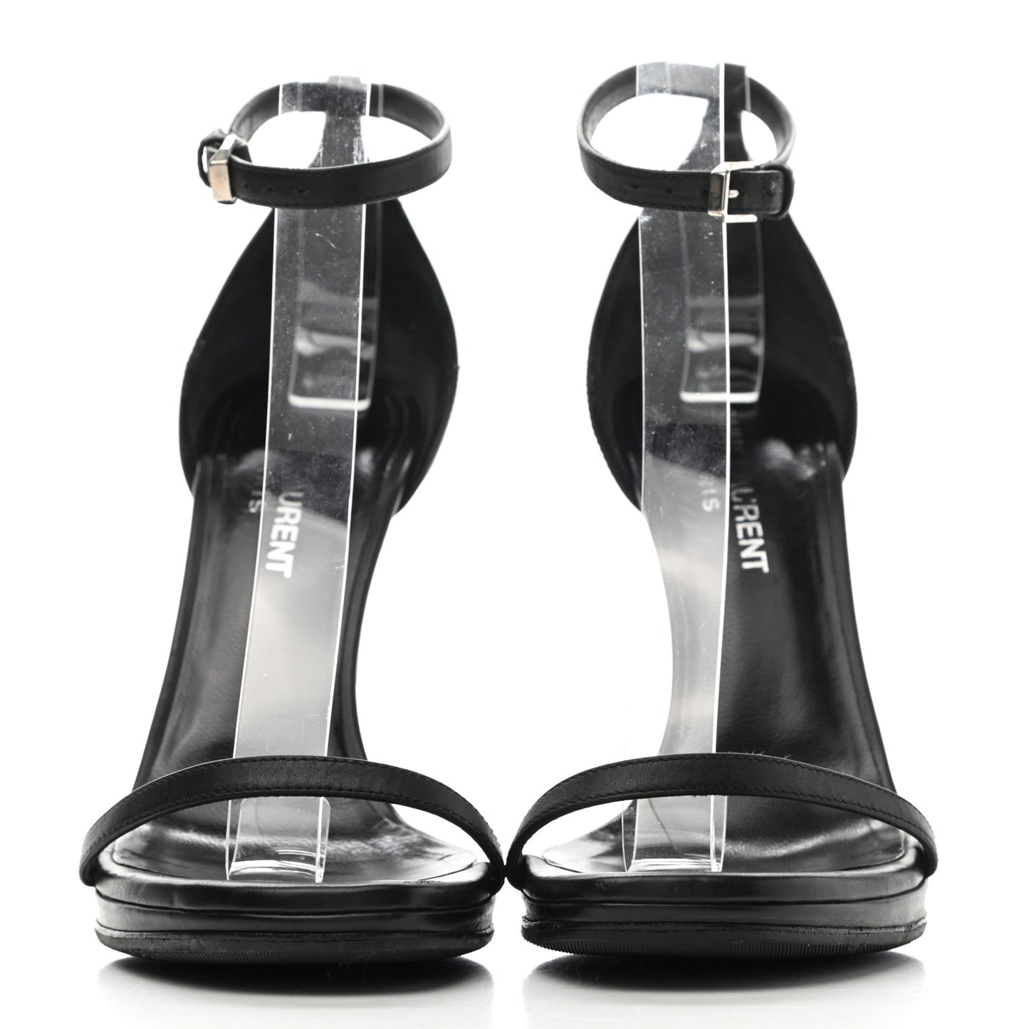 Calfskin Jane 110 Ankle Strap Sandals 36.5 Black