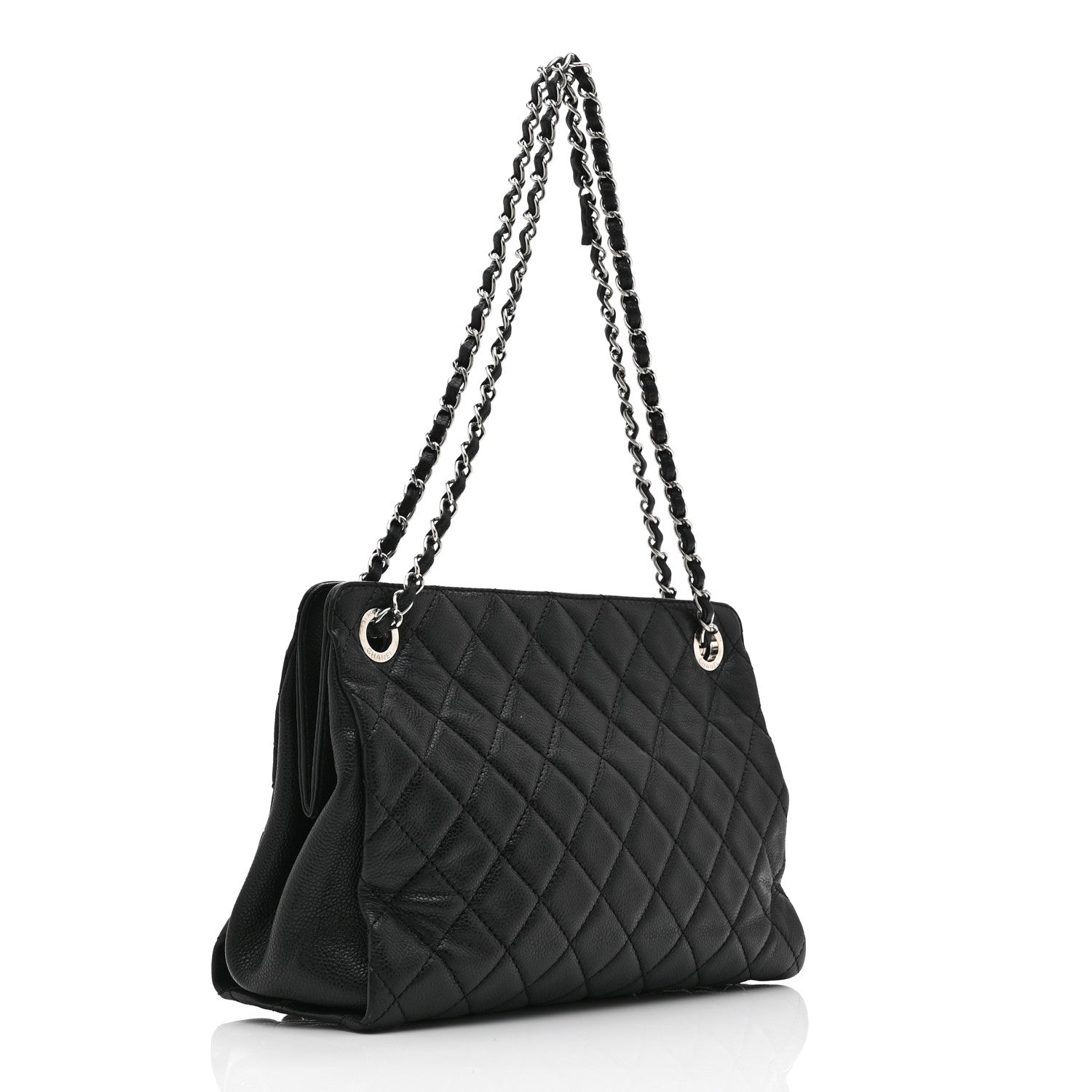 Chanel Caviar Quilted CC Timeless Soft Tote Black 3 of 10