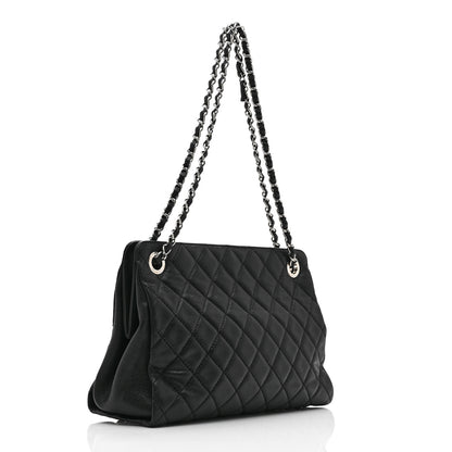 Chanel Caviar Quilted CC Timeless Soft Tote Black 3 of 10