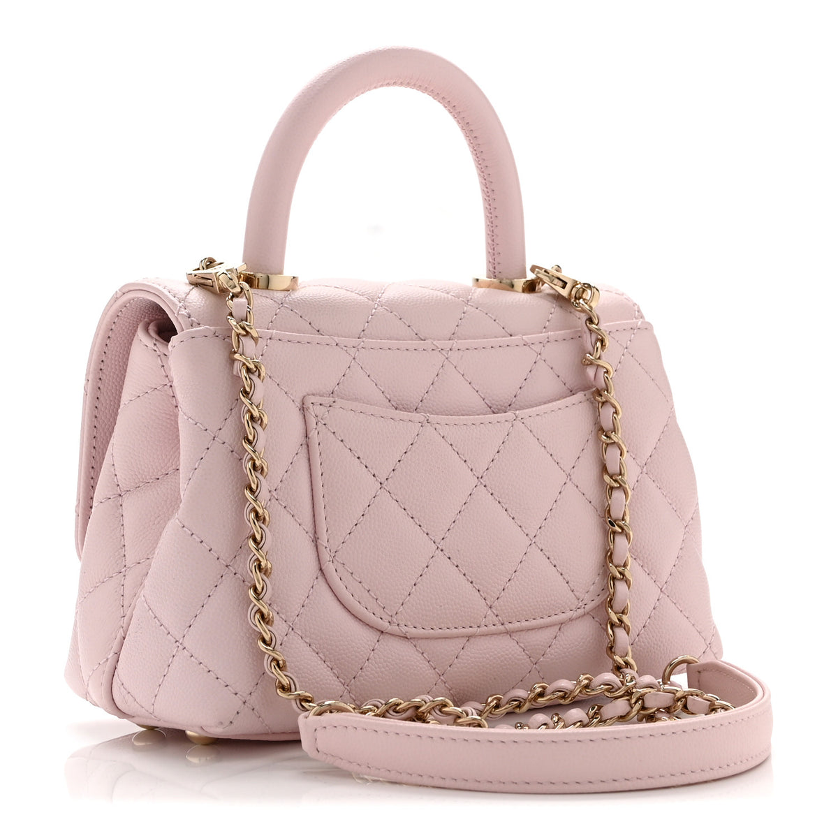 Chanel Caviar Quilted Extra Mini Coco Handle Flap Light Pink 3 of 10