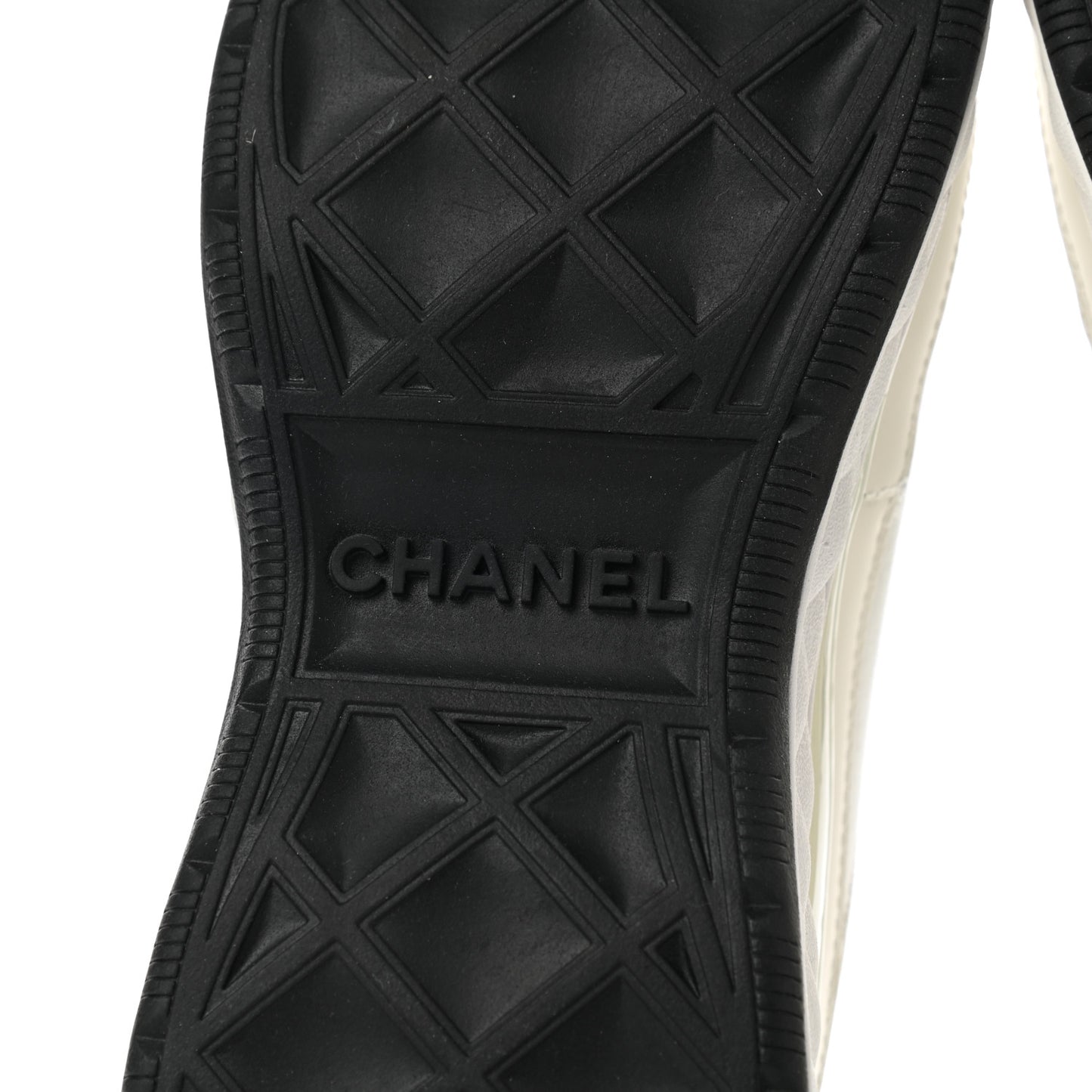 Velvet Calfskin Mixed Fibers CC Sneakers 36 Ivory Black