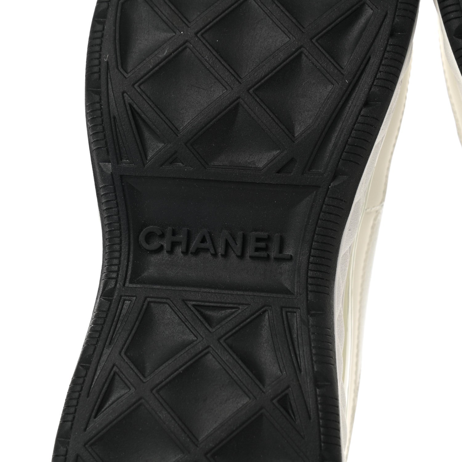 Chanel Velvet Calfskin Mixed Fibers CC Sneakers 36 Ivory Black 6 of 9