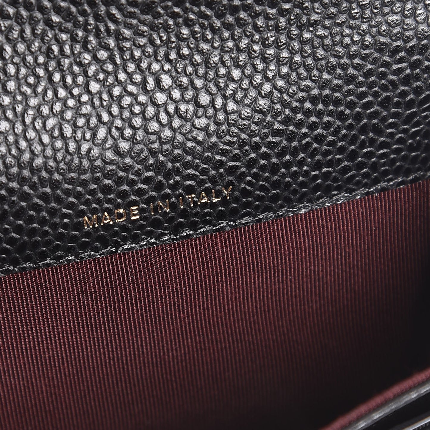 Caviar Quilted Flap Card Holder Black