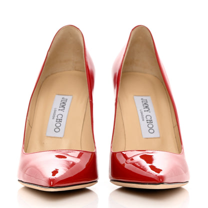 Jimmy Choo Patent Pointy Toe Abel Pumps 37 Red 2 of 9