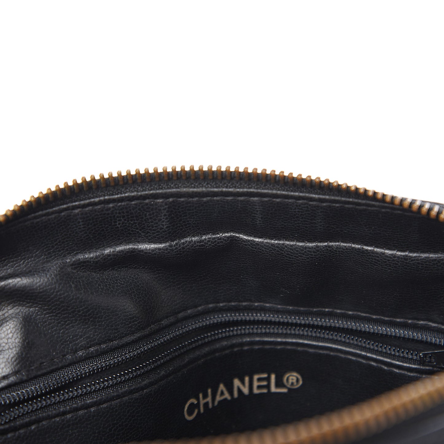 Lambskin Chevron Quilted Small Camera Case Black