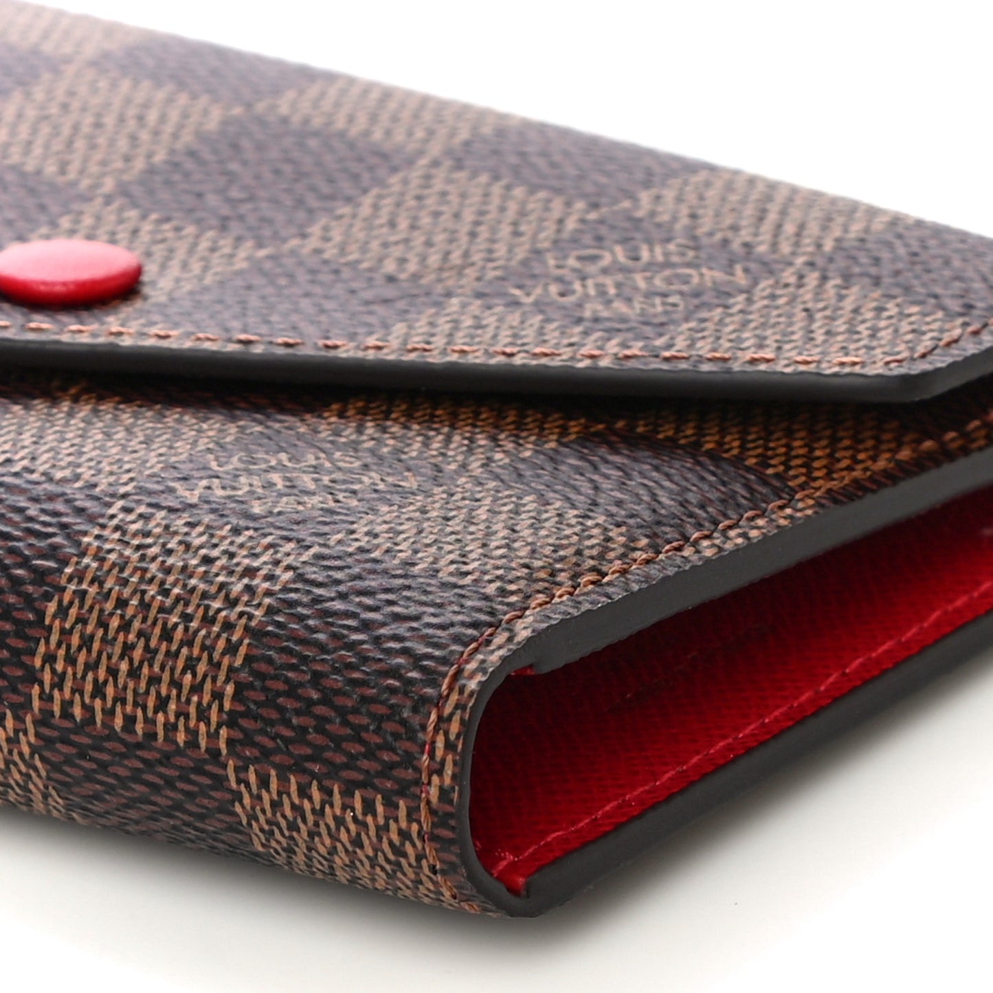Damier Ebene Victorine Wallet Cherry