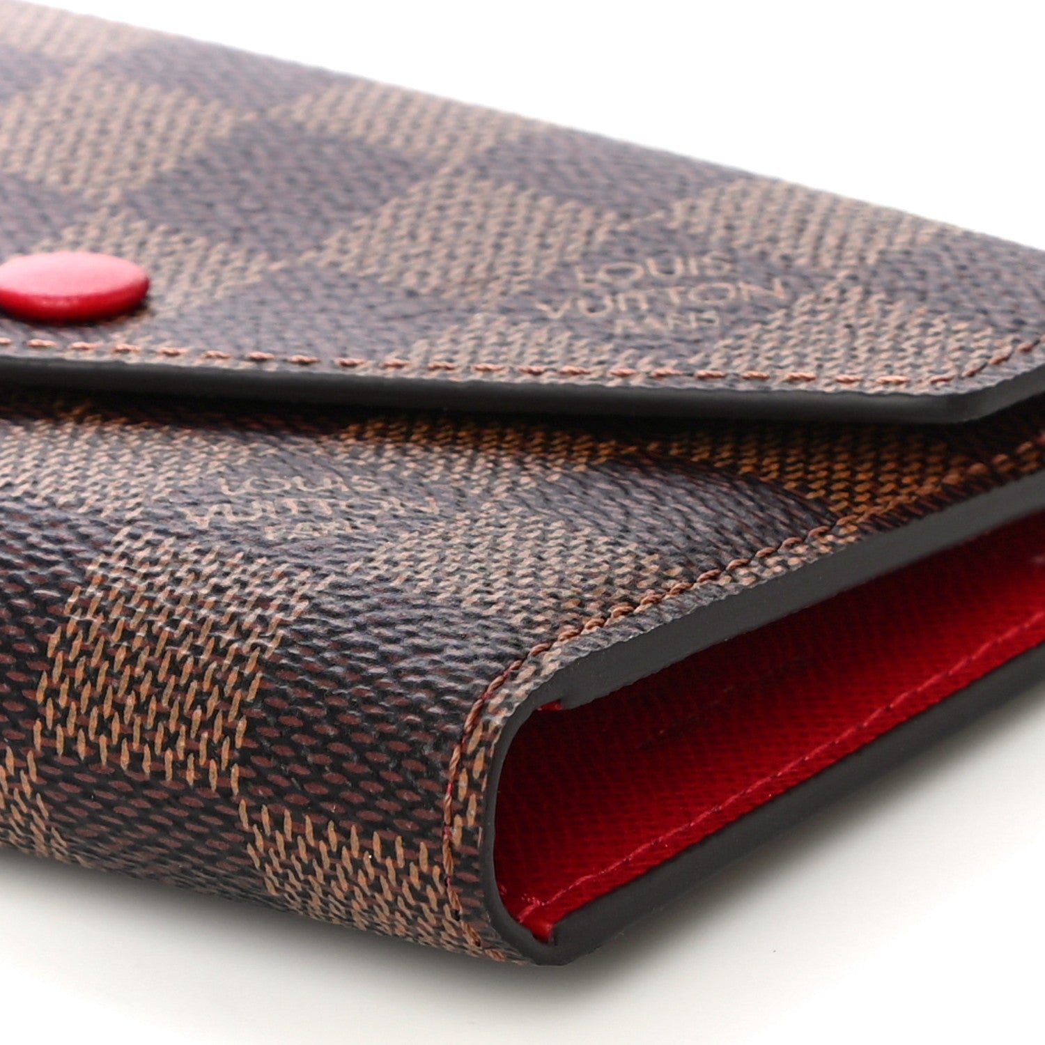 Louis Vuitton Damier Ebene Victorine Wallet Cherry 9 of 10