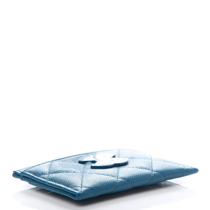 Chanel Caviar Quilted My Everything Card Holder Blue 4 of 9