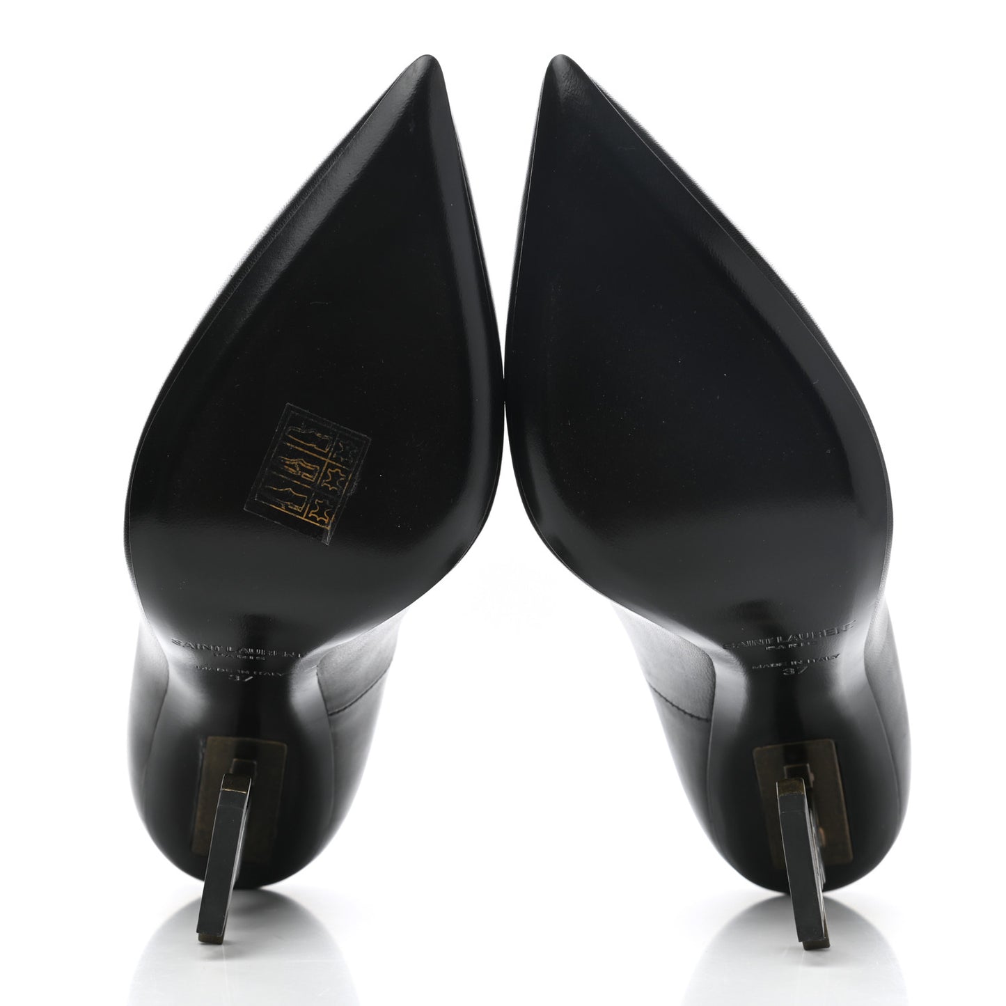 Calfskin Opyum 110 Pumps 37 Black Gold