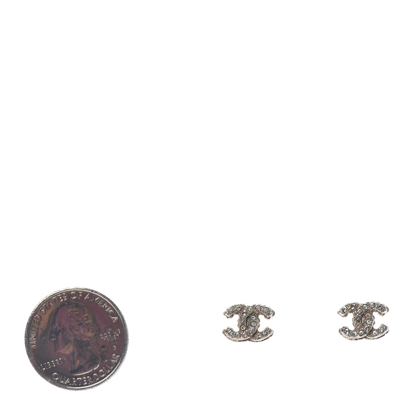 Crystal CC Earrings Silver
