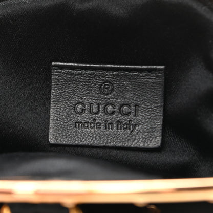 Gucci Satin Bamboo Jeweled Clutch Bag Black 5 of 6