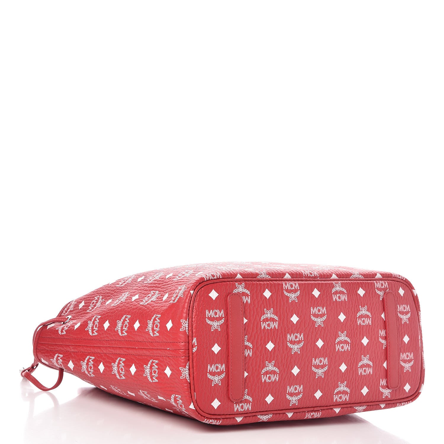 MCM Visetos Medium Reversible Shopper Tote Ruby Red 7 of 14