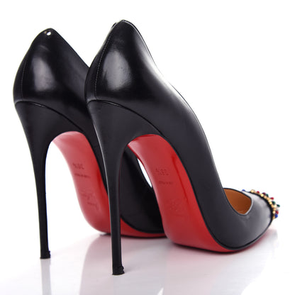 Christian Louboutin Kid Crystal Geo 120 Pumps 36.5 Black 4 of 10