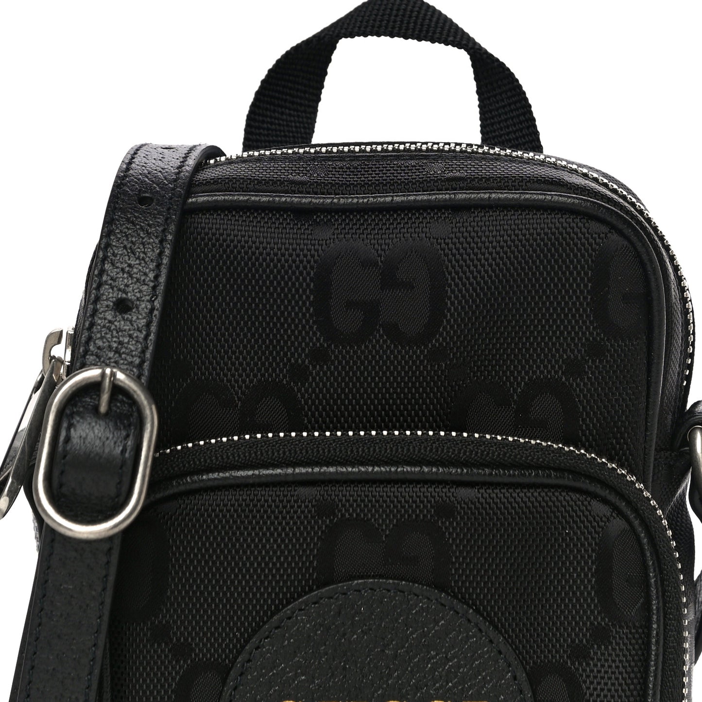 Econyl Nylon Monogram Off The Grid Shoulder Bag Black