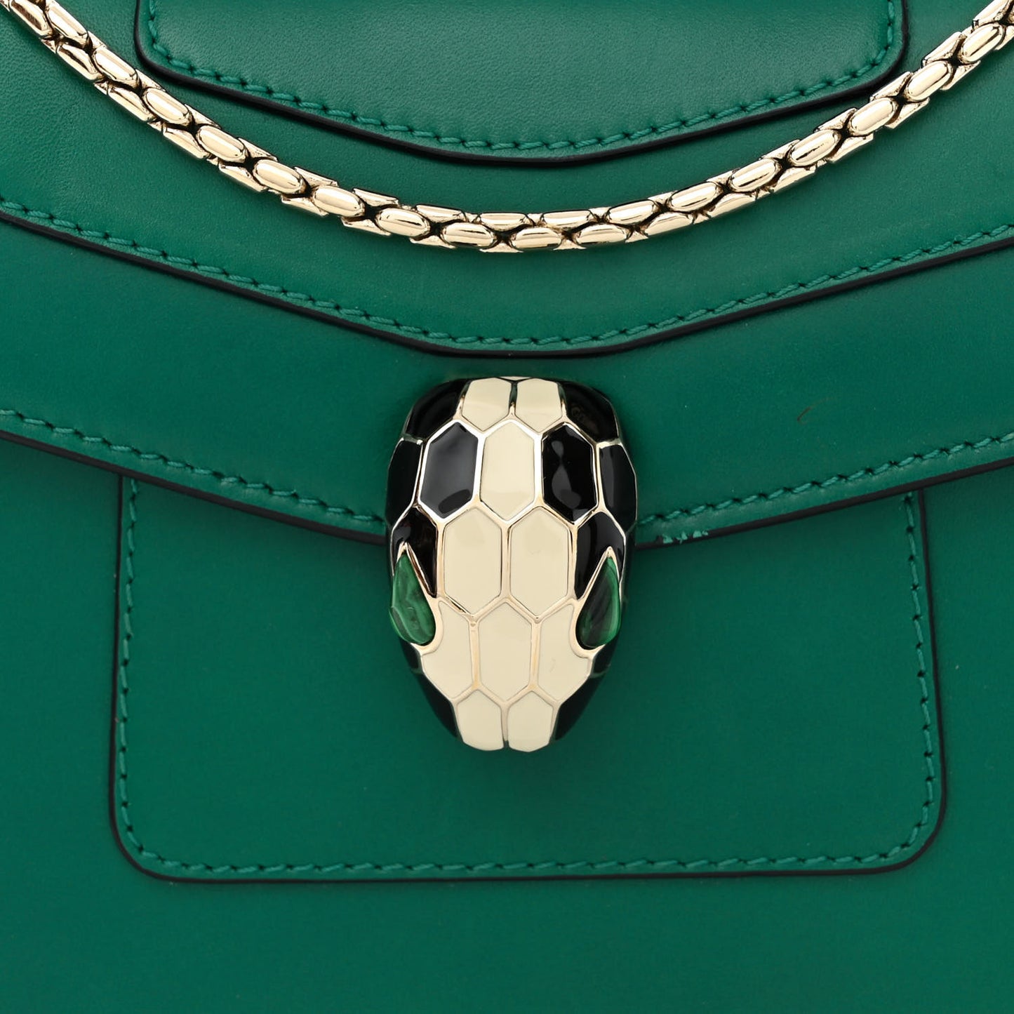 Calfskin Serpenti Forever Crossbody Bag Emerald Green