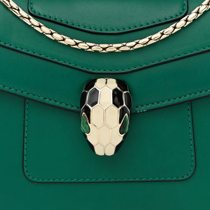 Bulgari Calfskin Serpenti Forever Crossbody Bag Emerald Green 9 of 13
